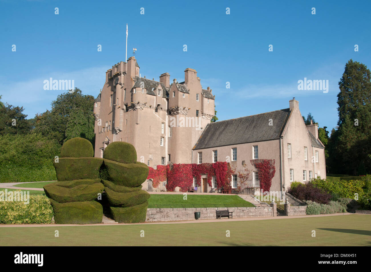 Jardins du Château de Crathes deeside aberdeen près de banchory Banque D'Images