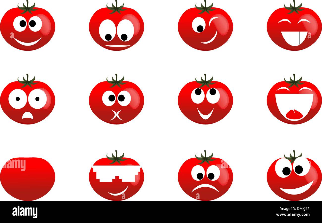 Sourire de tomate Illustration de Vecteur