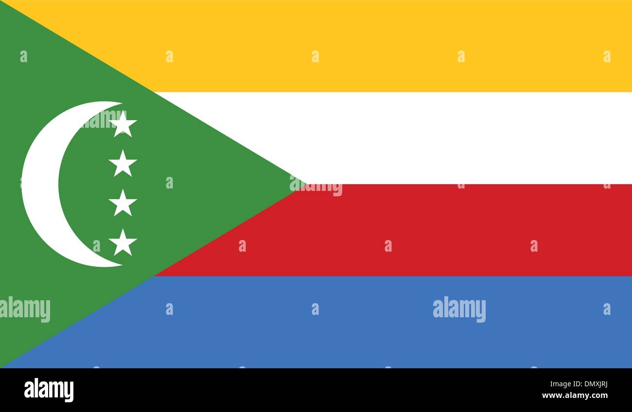 Drapeau des Comores Illustration de Vecteur