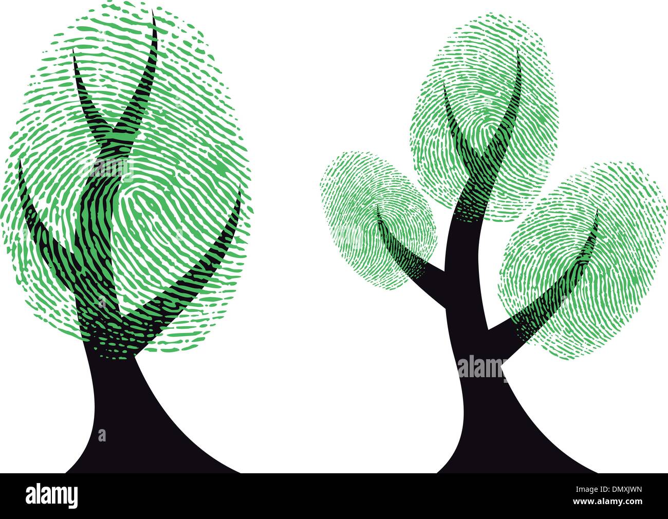 Arbre empreinte verte, vector Image Vectorielle Stock - Alamy