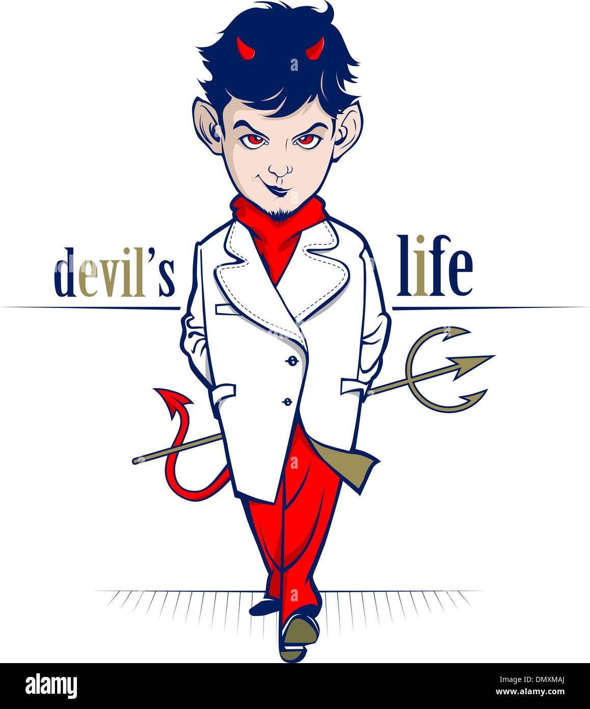Cartoon caractères devil Illustration de Vecteur