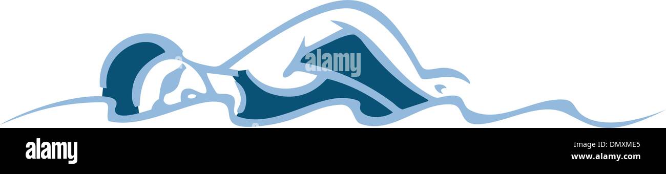 nageur Illustration de Vecteur