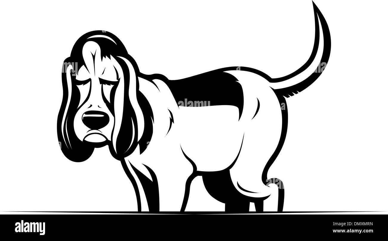 Dessin drôle de chien Banque d'images vectorielles - Alamy