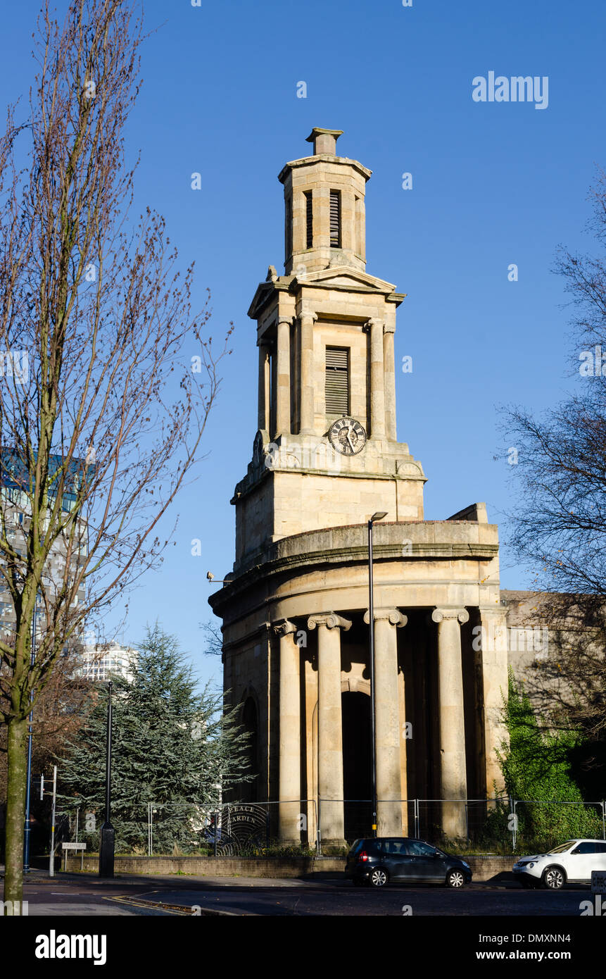 L'église St Thomas' reste dans le Peace Gardens dans Holloway, Birmingham Banque D'Images