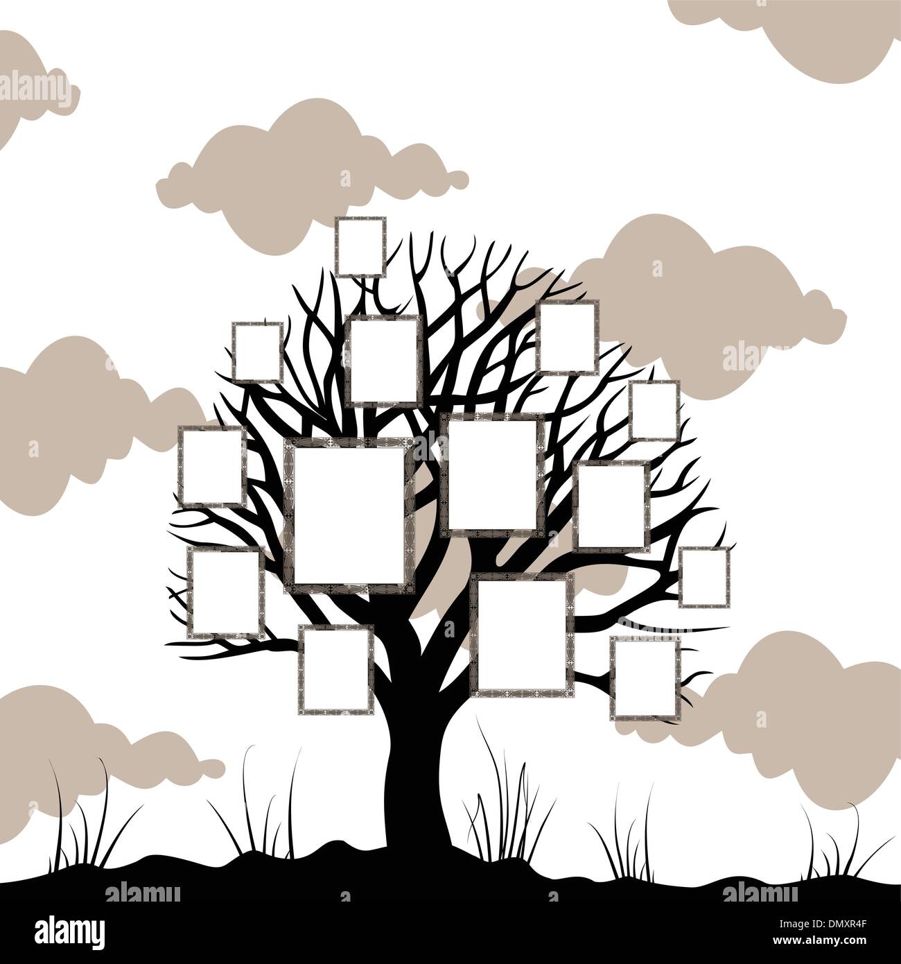 Un cadre d'arbres Illustration de Vecteur