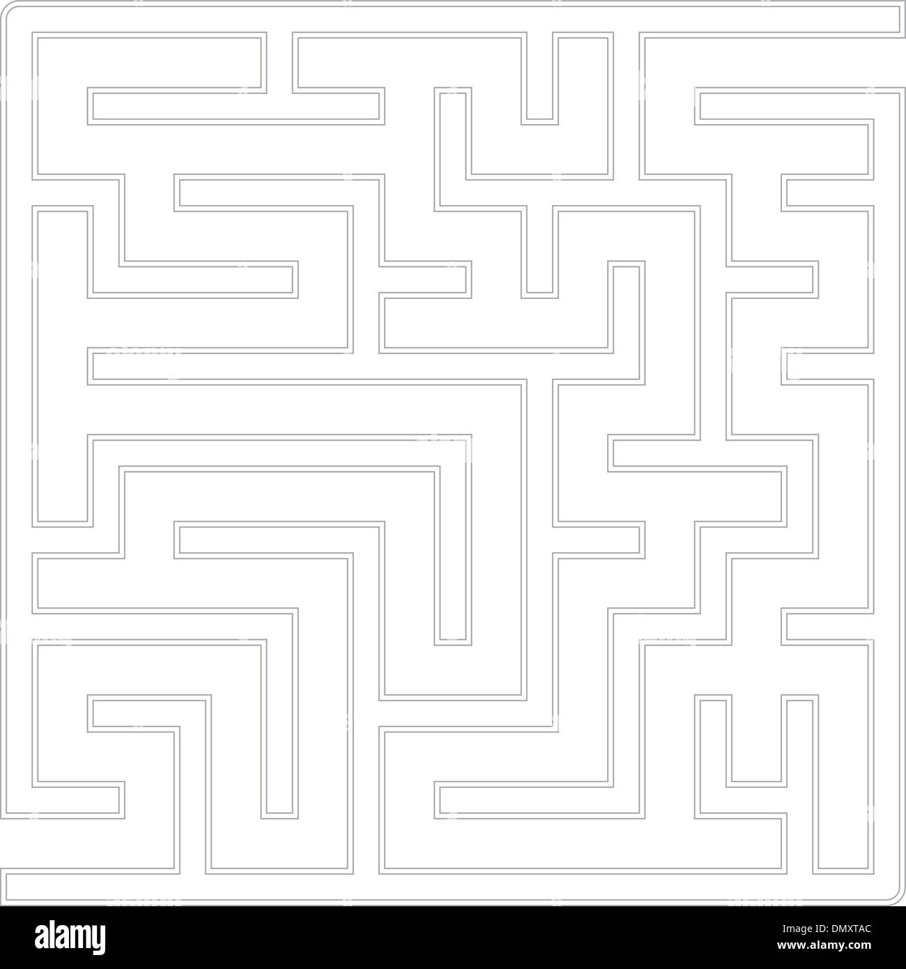 Labyrinthe gris Illustration de Vecteur