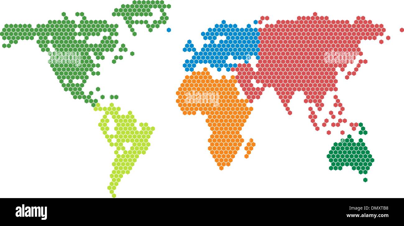 Carte vectorielle du monde Banque d'images vectorielles - Alamy