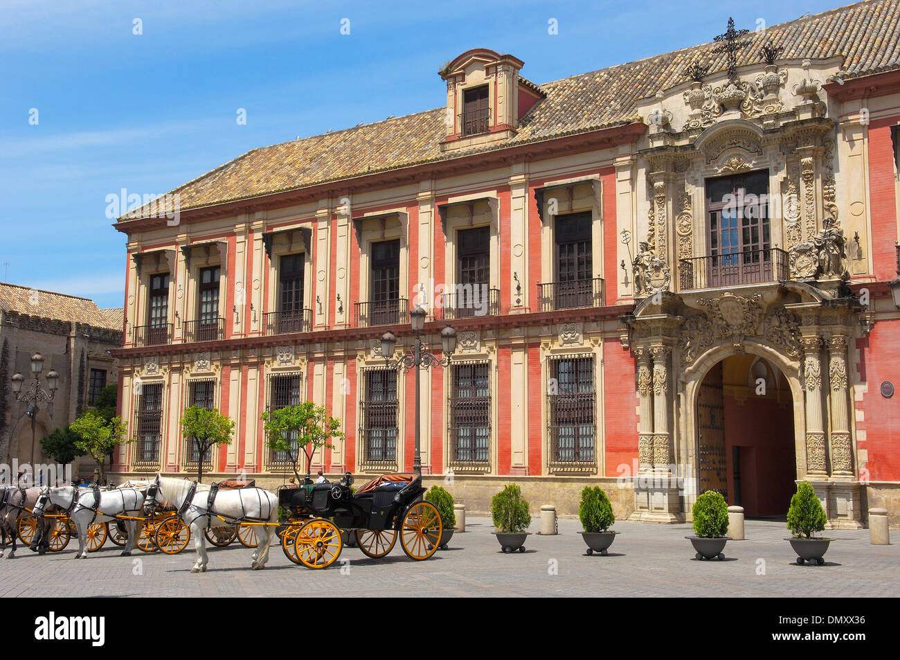 Palais de l'archevêque sur la Plaza del Triunfo, Sevilla (Séville). Andalousie, Espagne Banque D'Images