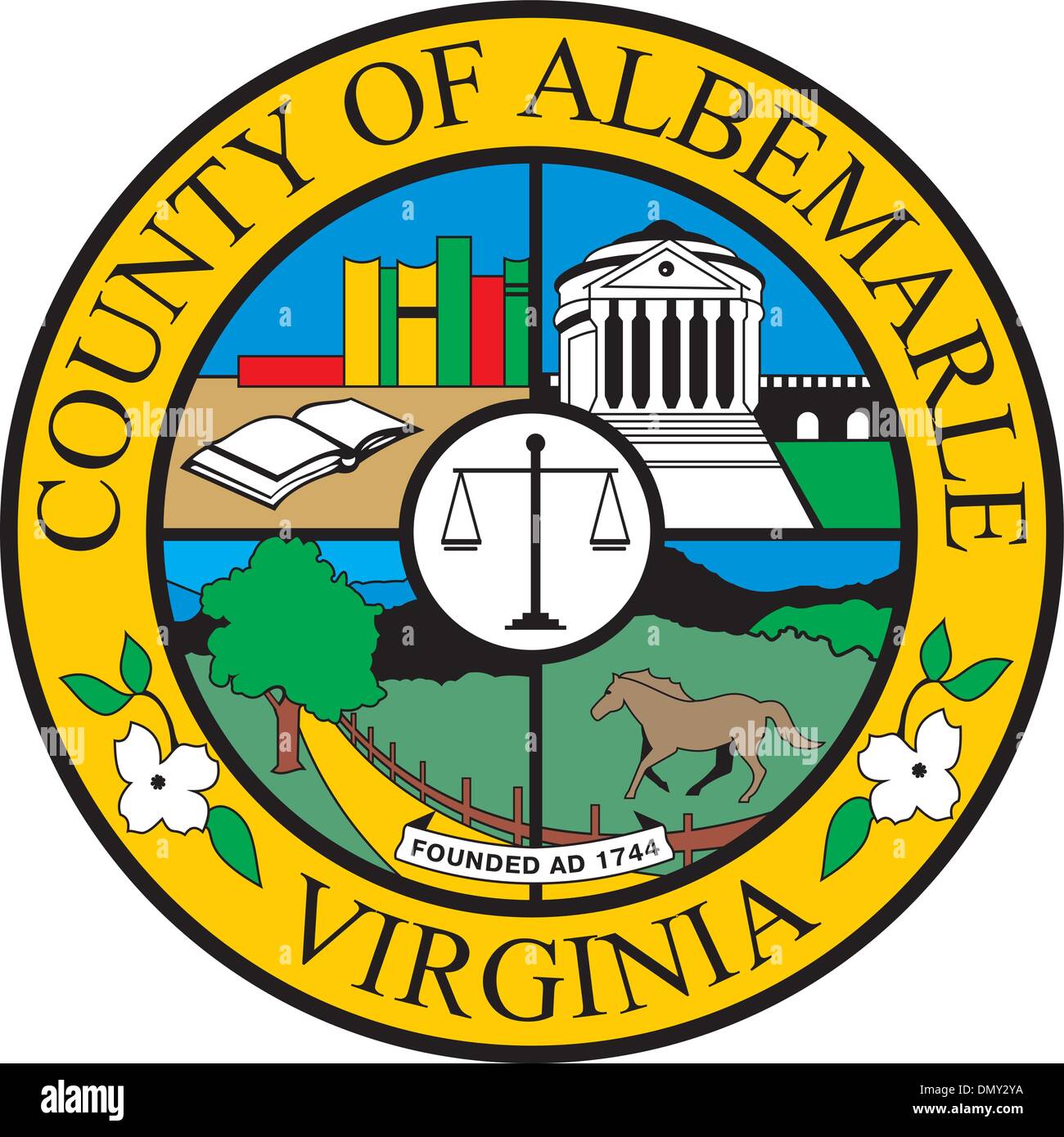 Albemarle county seal Illustration de Vecteur