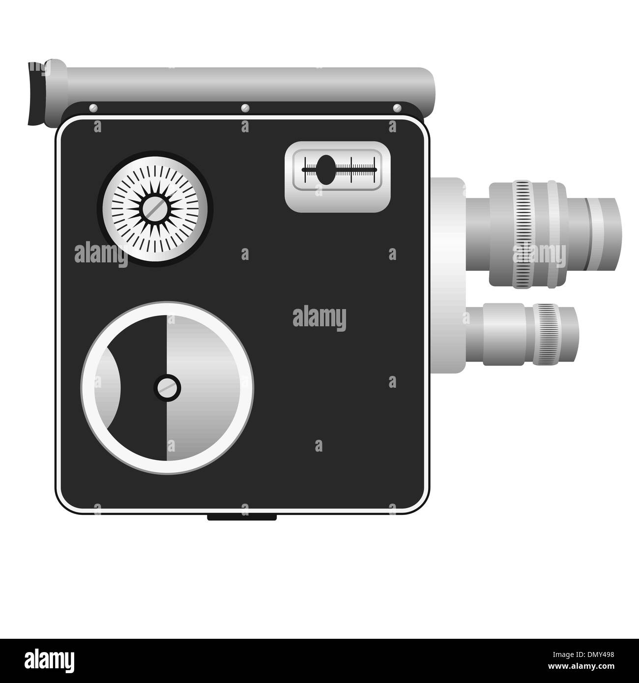 Ancien appareil photo vector spring drive Illustration de Vecteur