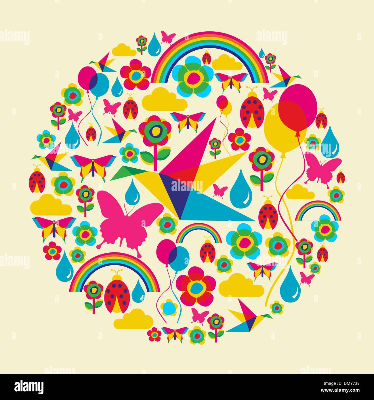 Globe Spring time Illustration de Vecteur