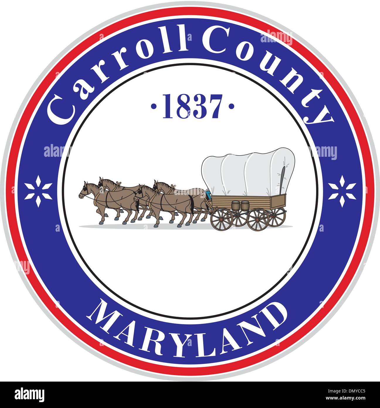 Carrol county seal Illustration de Vecteur