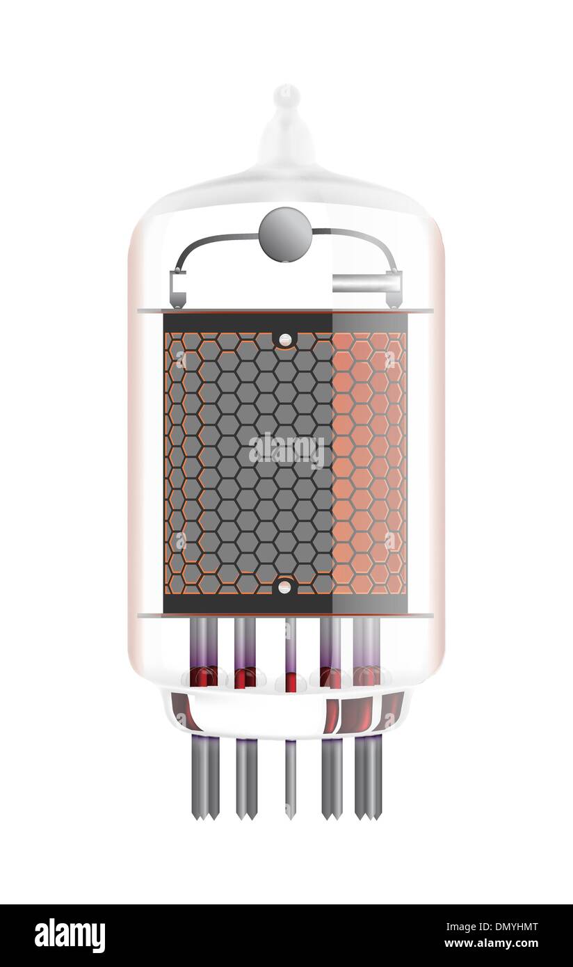 Radio Nixie tube. Illustration de Vecteur