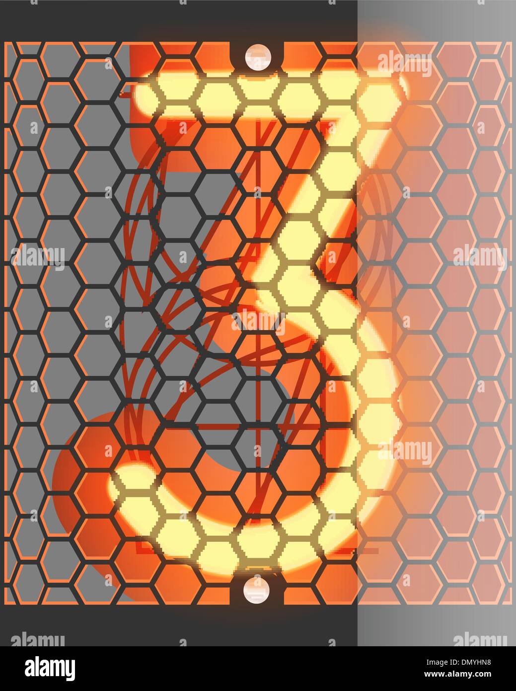 Radio Nixie tube. Illustration de Vecteur