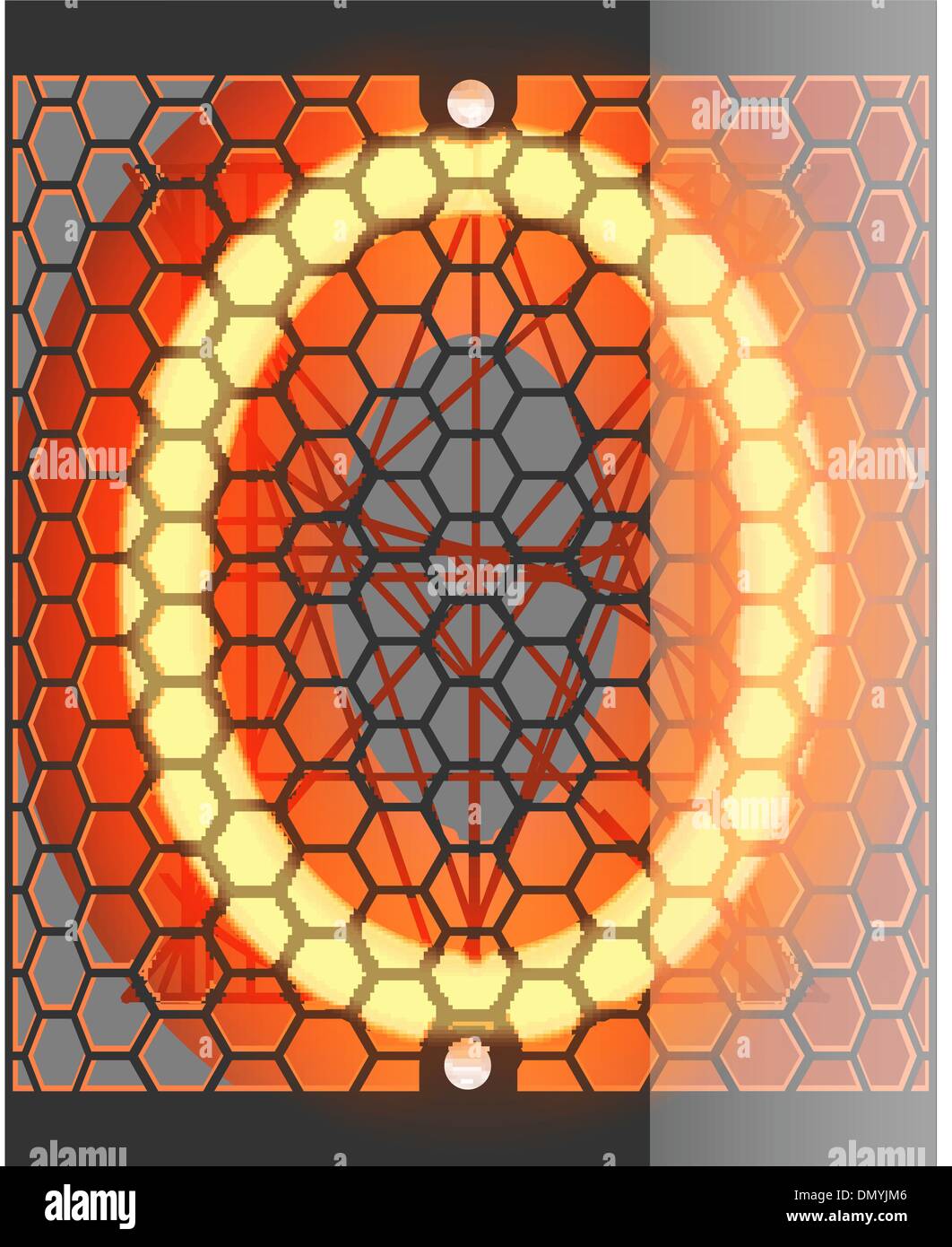 Radio Nixie tube. Illustration de Vecteur