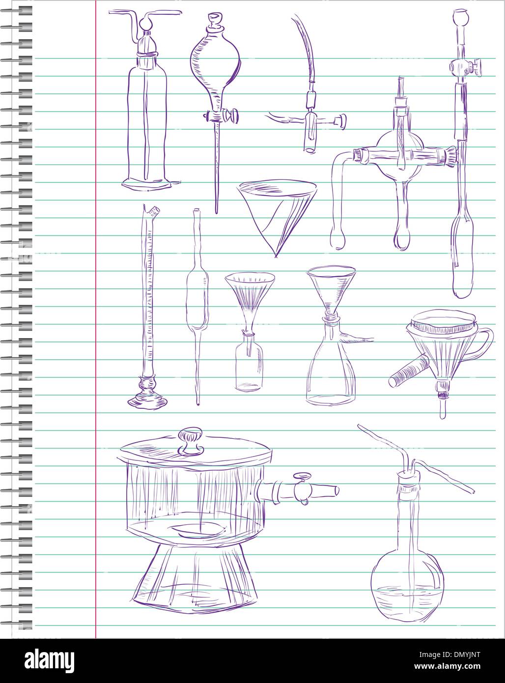 L'équipement de laboratoire Illustration de Vecteur