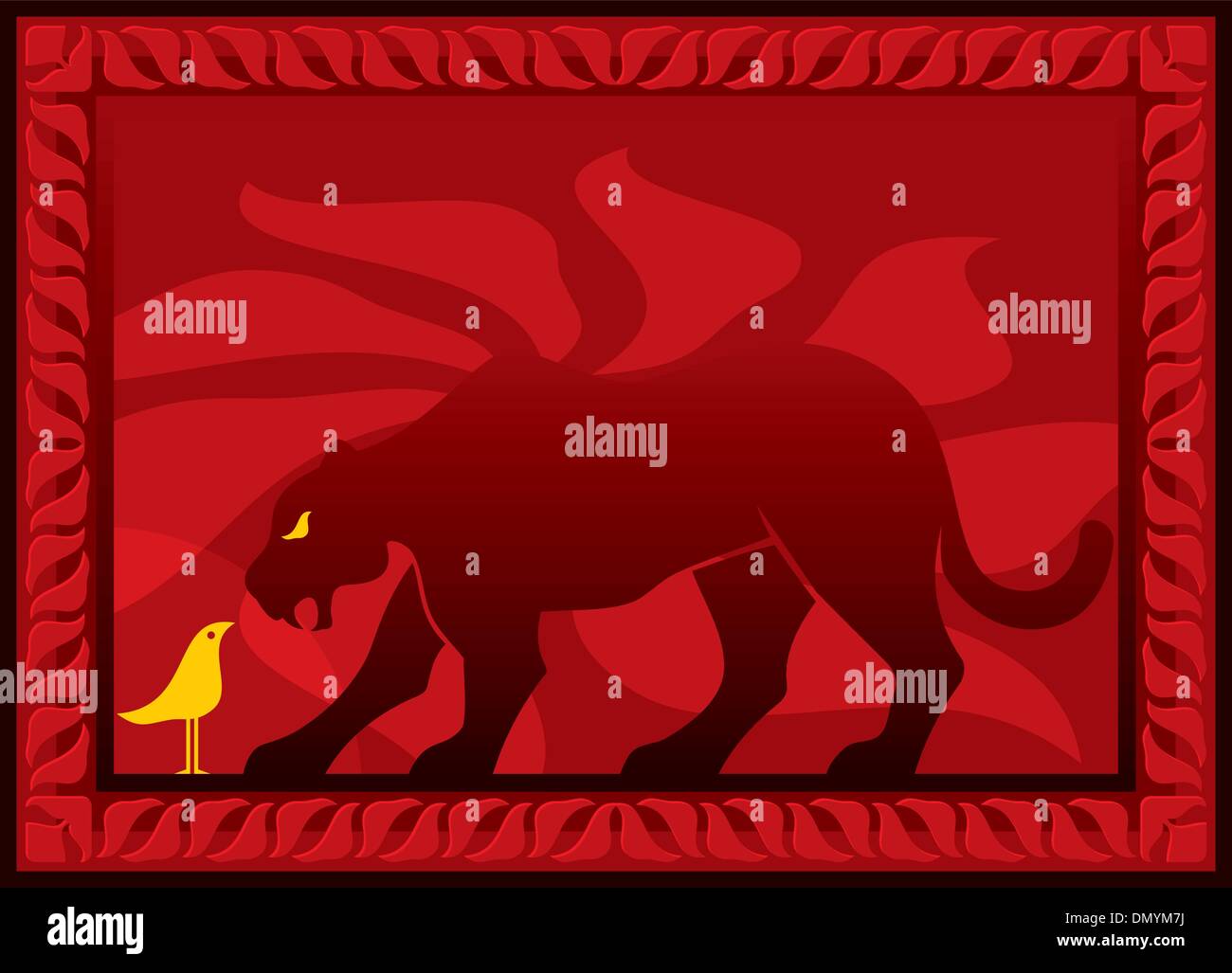 Bird et Panther Illustration de Vecteur