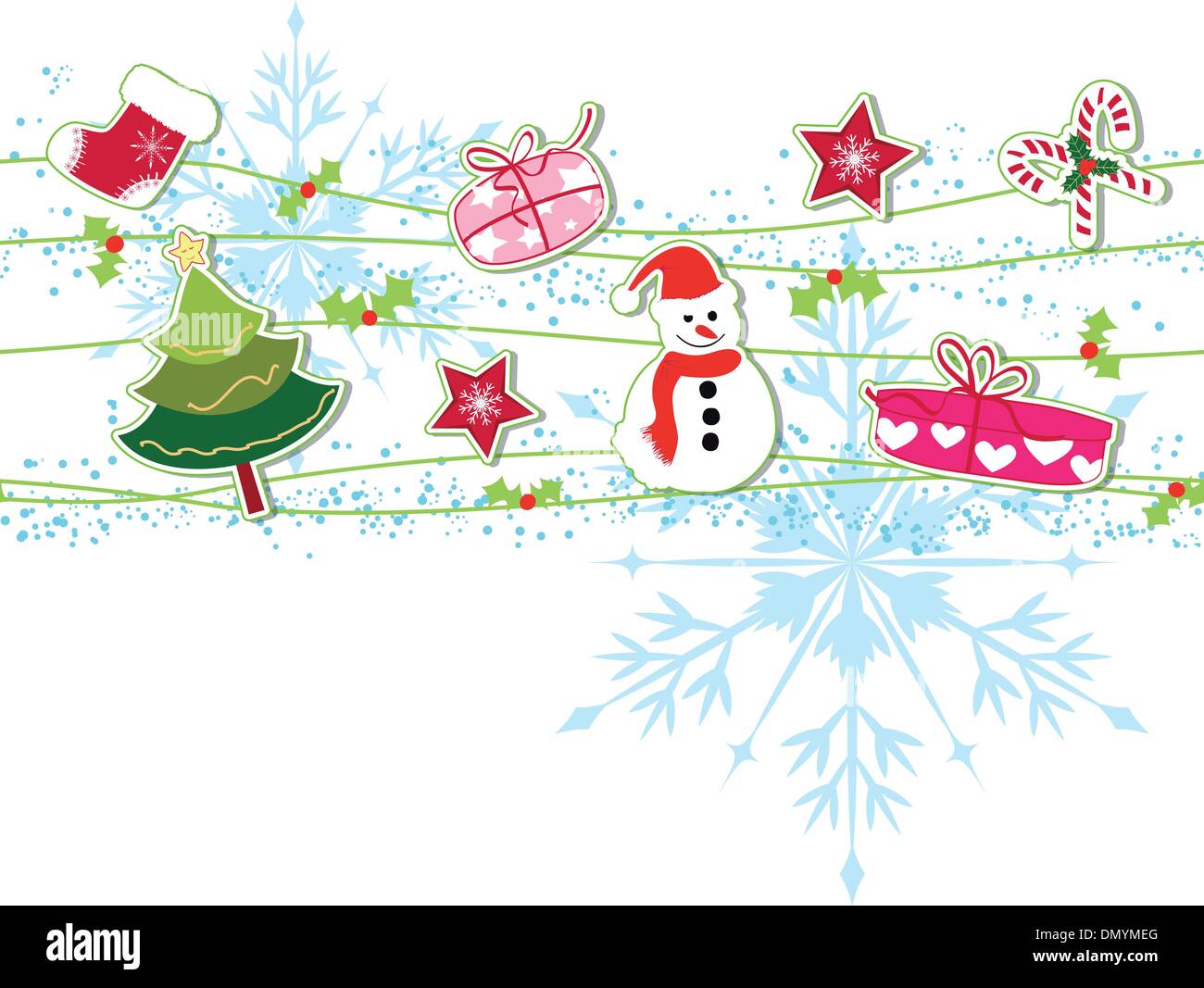 Carte de vœux de Noël Illustration de Vecteur