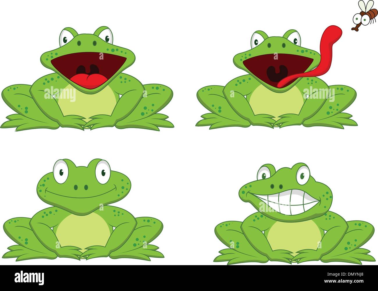 Funny cartoon grenouille Illustration de Vecteur