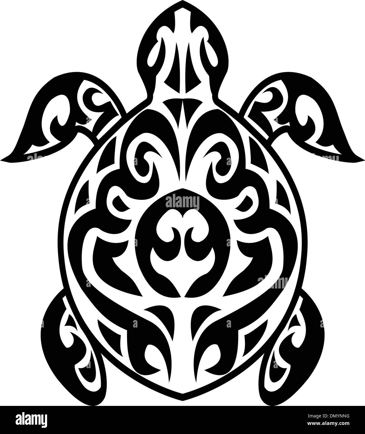 Tatouage tribal tortue Illustration de Vecteur