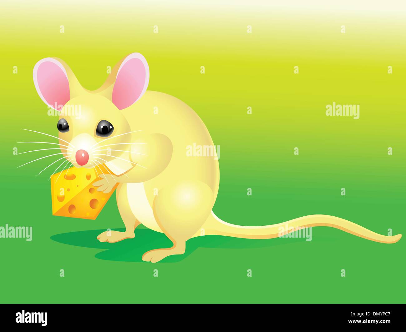 Caricature de fromage de rat Illustration de Vecteur