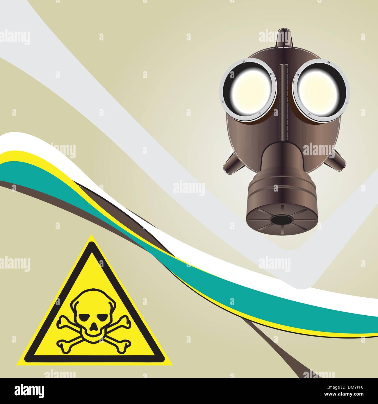 Danger toxique d'arrière-plan Illustration de Vecteur