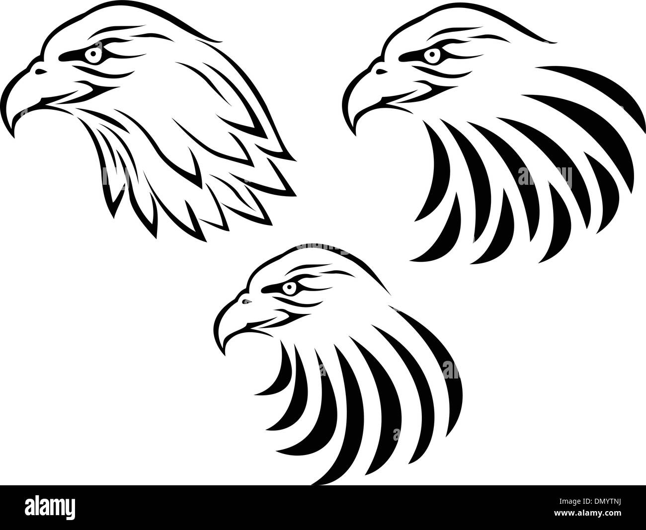 Eagle head tattoo Illustration de Vecteur