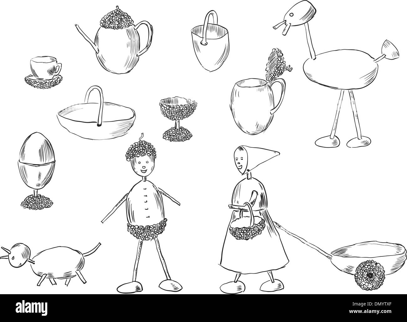 Gland de l’artisanat Illustration de Vecteur