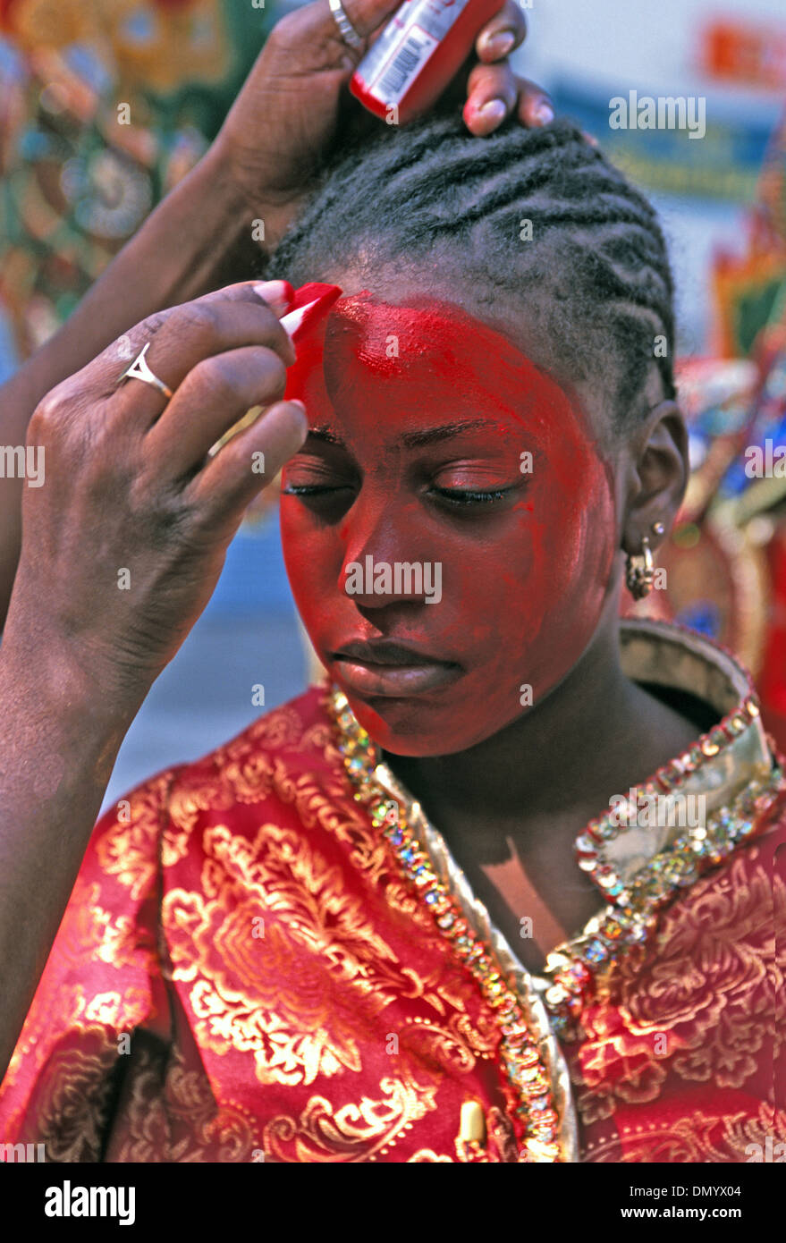 Les participants à la parade annuelle de l'enfant des Caraïbes et Festival à Brooklyn, New York Banque D'Images