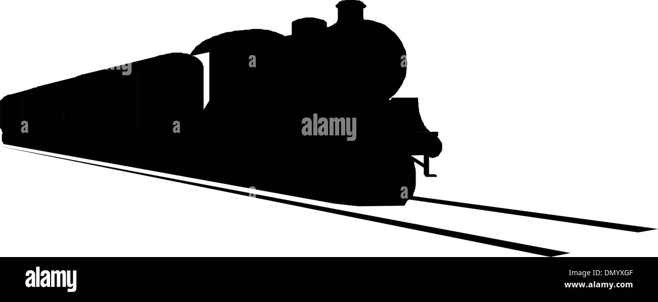 Silhouette de train Illustration de Vecteur