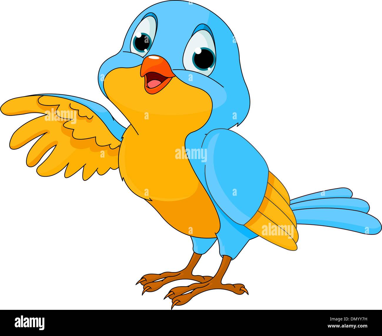 Cute Cartoon Bird Illustration de Vecteur