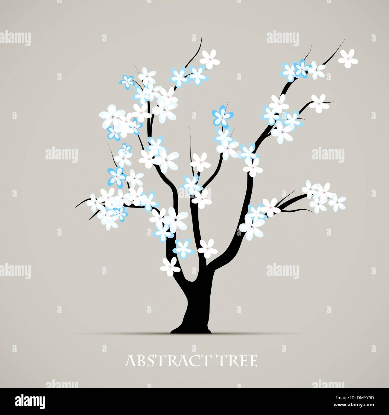 Tree blossom printemps vector abstract art graphique usine backg Illustration de Vecteur