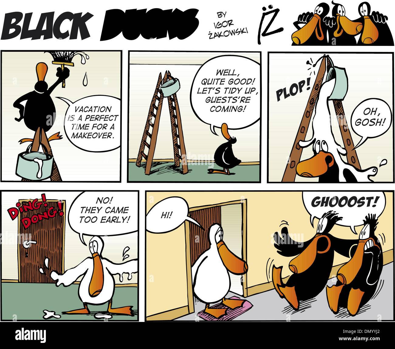 Les canards noirs épisode 73 Bd Illustration de Vecteur