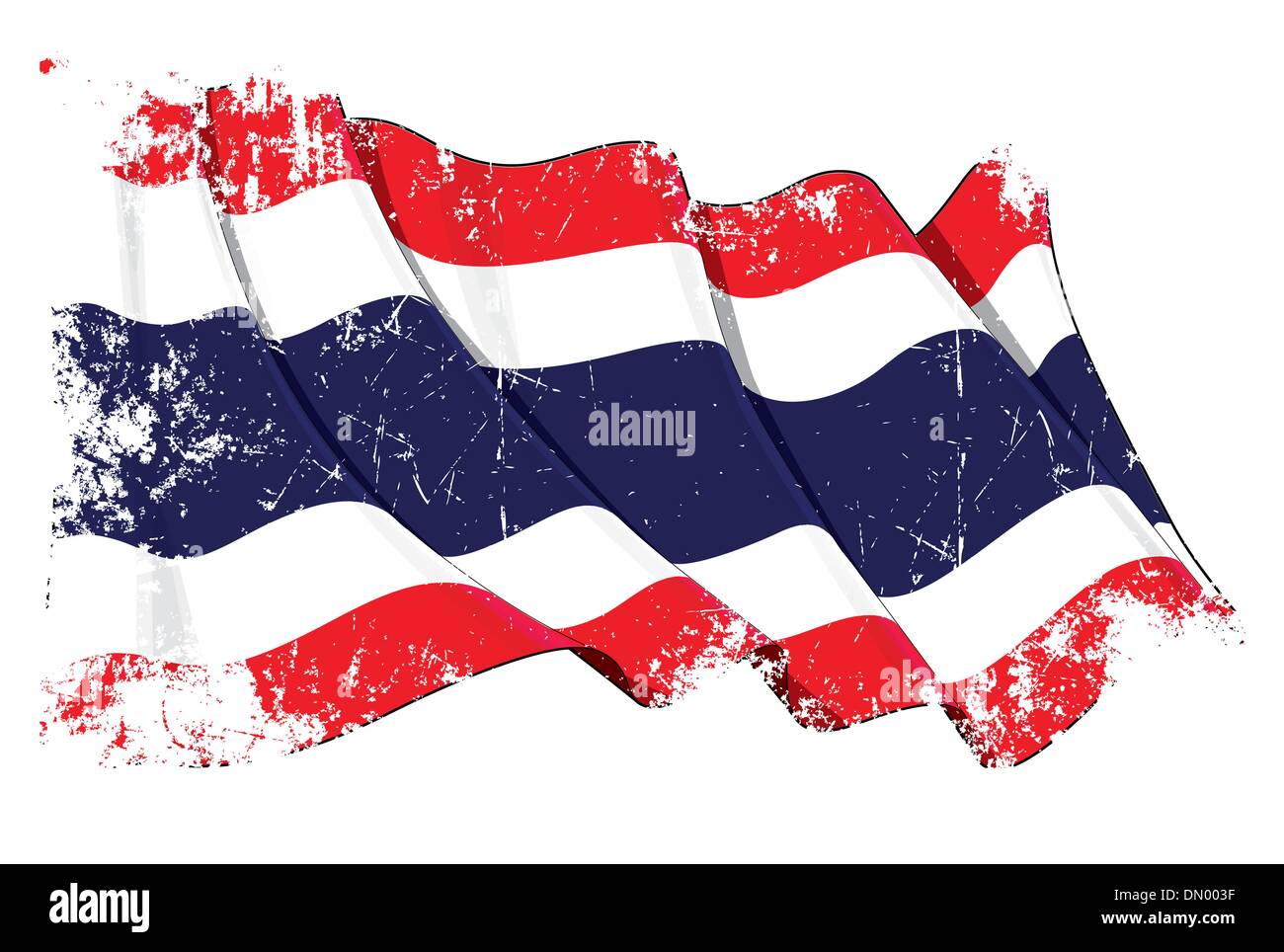 Drapeau de la Thaïlande Grange Illustration de Vecteur