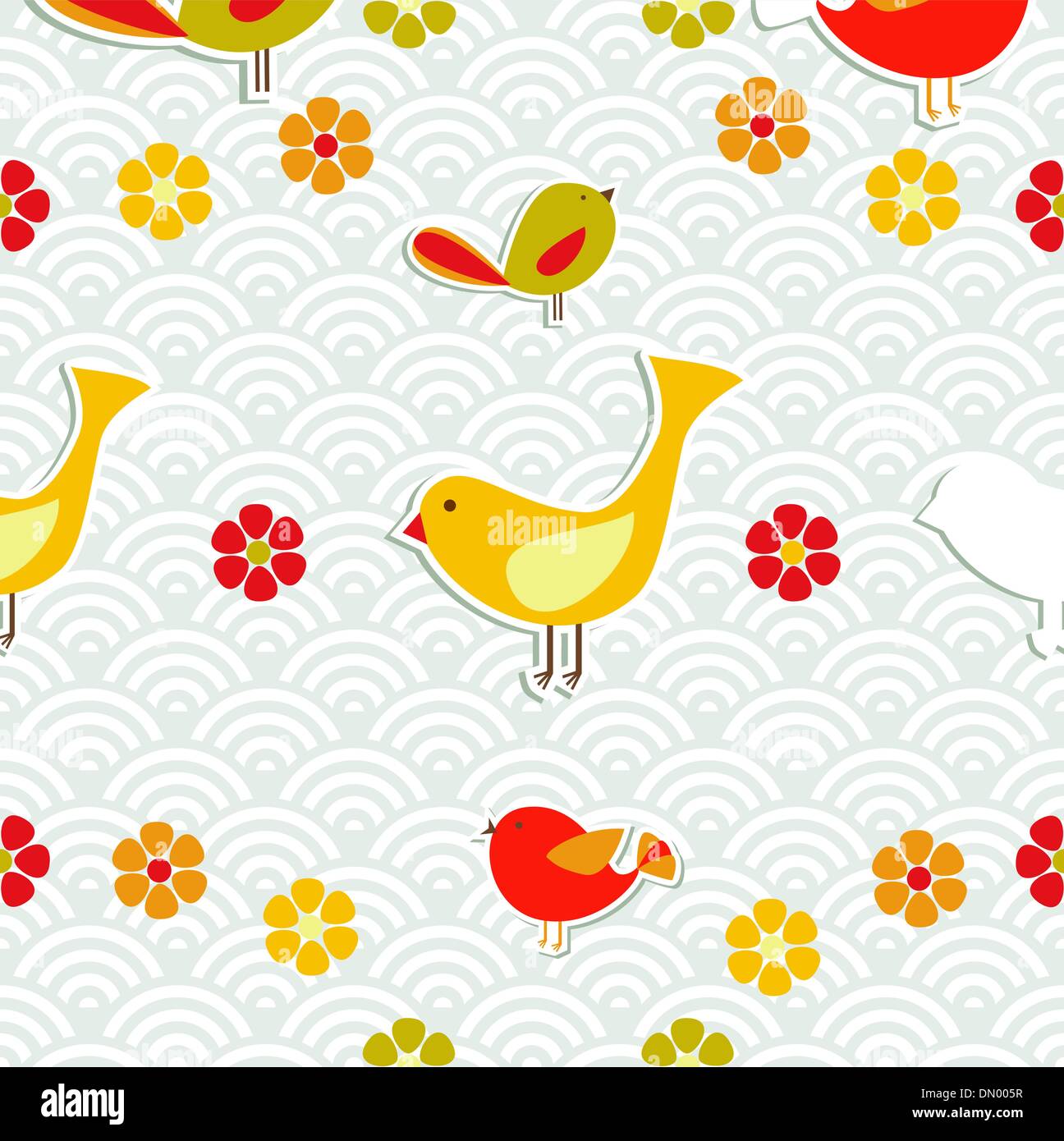 Motif floral frais saison Illustration de Vecteur