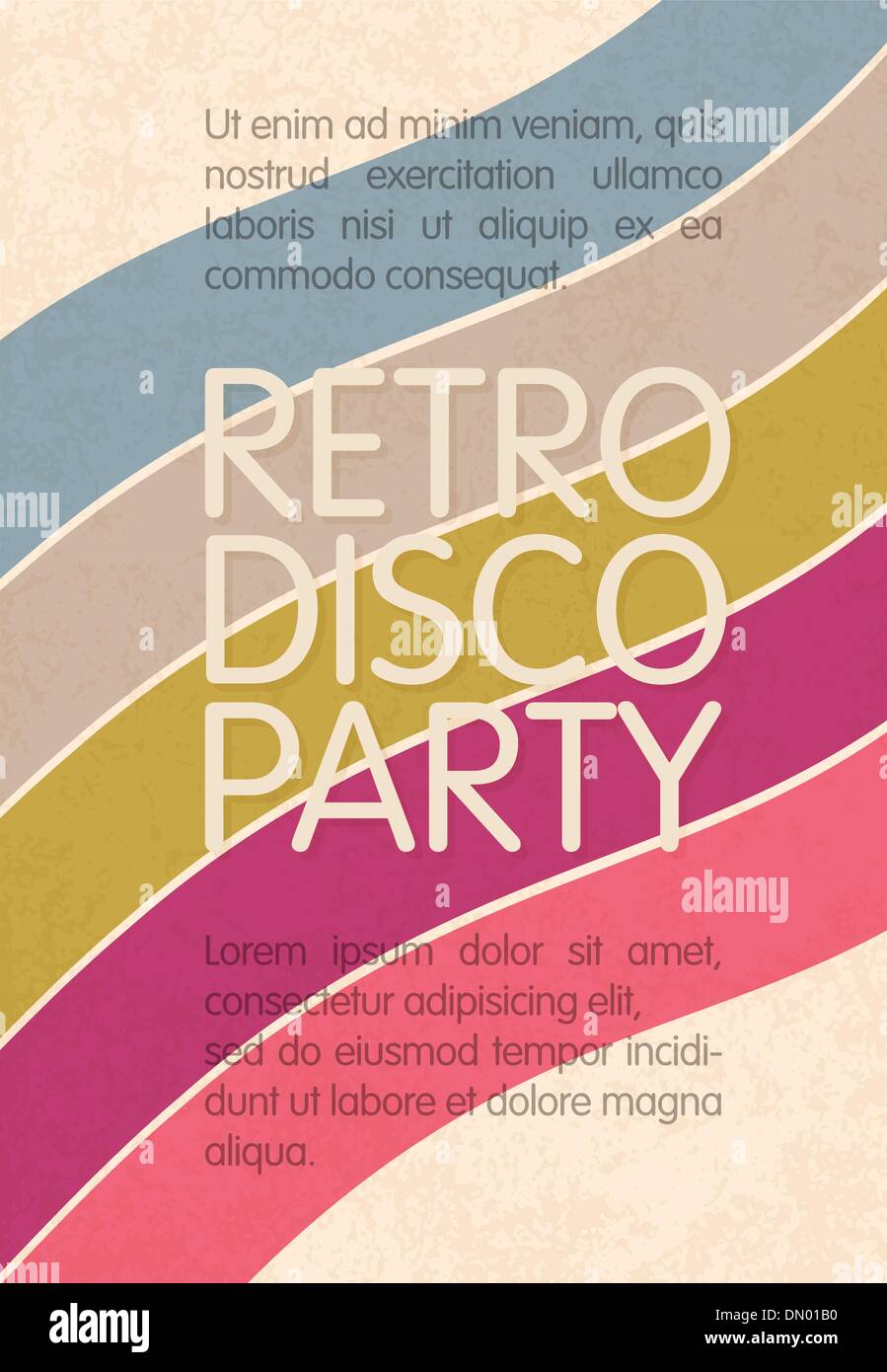 Rétro disco party. Résumé flyer design template, vector, EPS10 Illustration de Vecteur