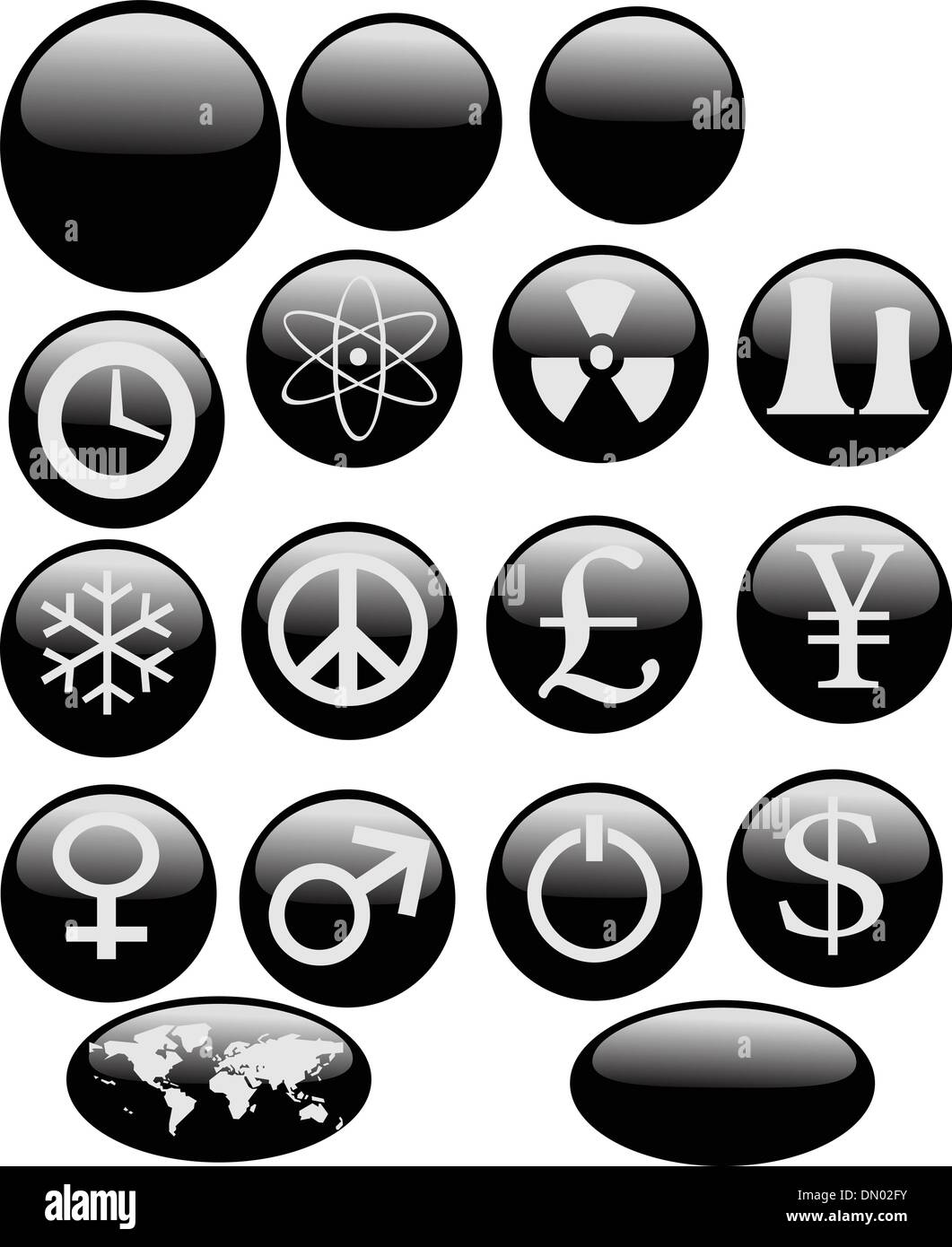 Sur le thème de la science et des affaires web icons Illustration de Vecteur