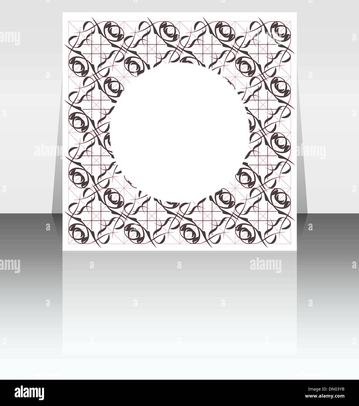 La conception du dossier de vecteur sur vintage floral background Illustration de Vecteur