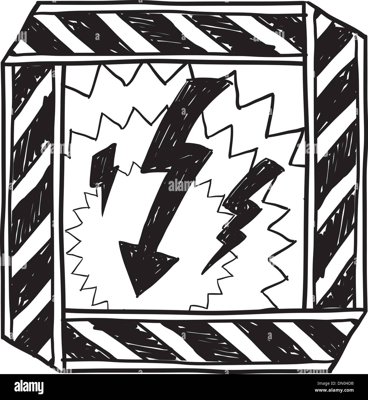 Risque électrique croquis Illustration de Vecteur