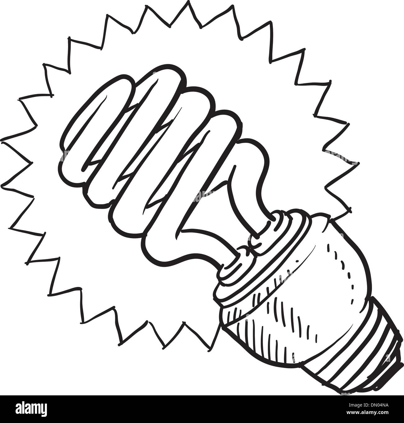 Ampoule fluorescente compacte vector Illustration de Vecteur