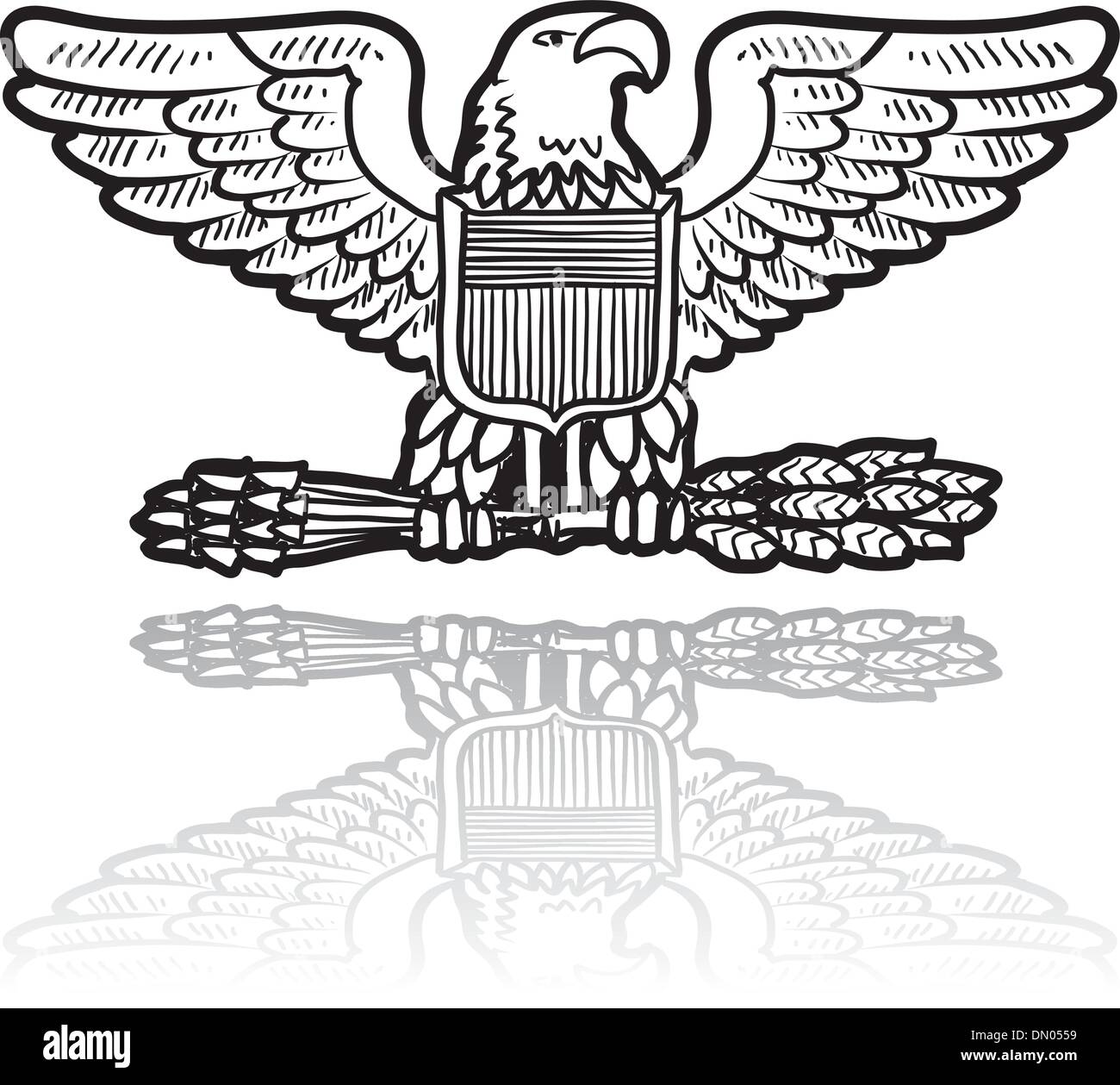 Insigne militaire US eagle vector Illustration de Vecteur