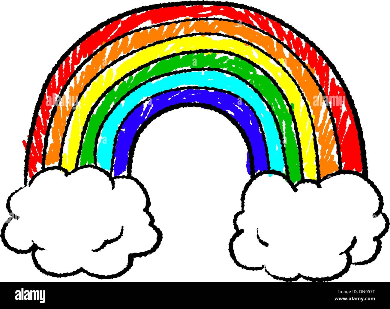 Arc-en-ciel coloré dessin vectoriel Illustration de Vecteur