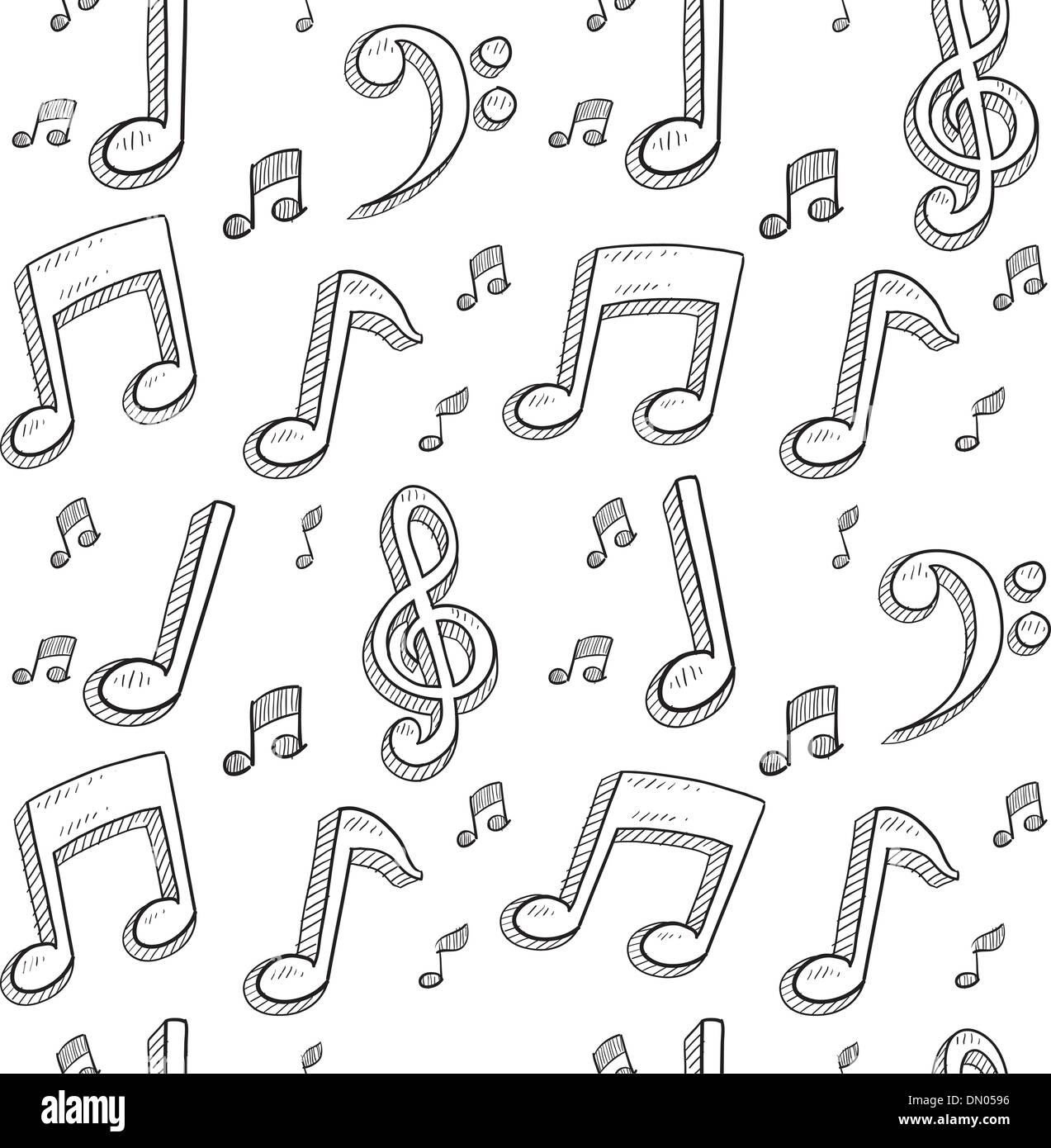 Les notes de musique de fond vecteur transparente Illustration de Vecteur