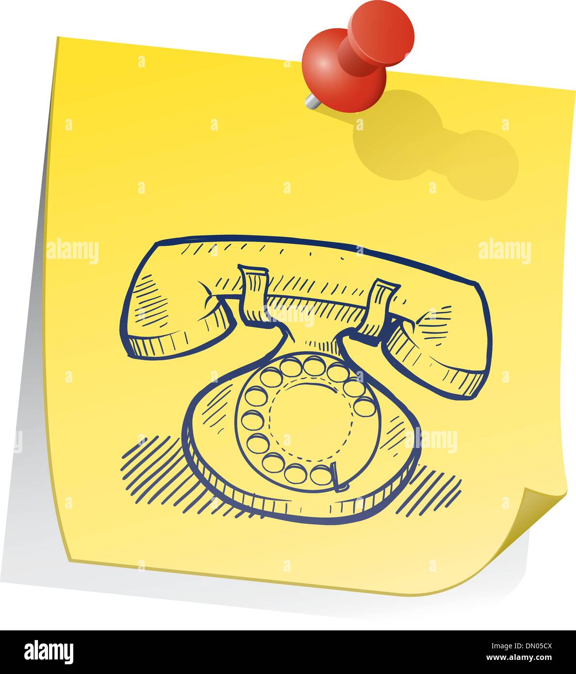 N'oubliez pas d'appeler sticky note vector Illustration de Vecteur