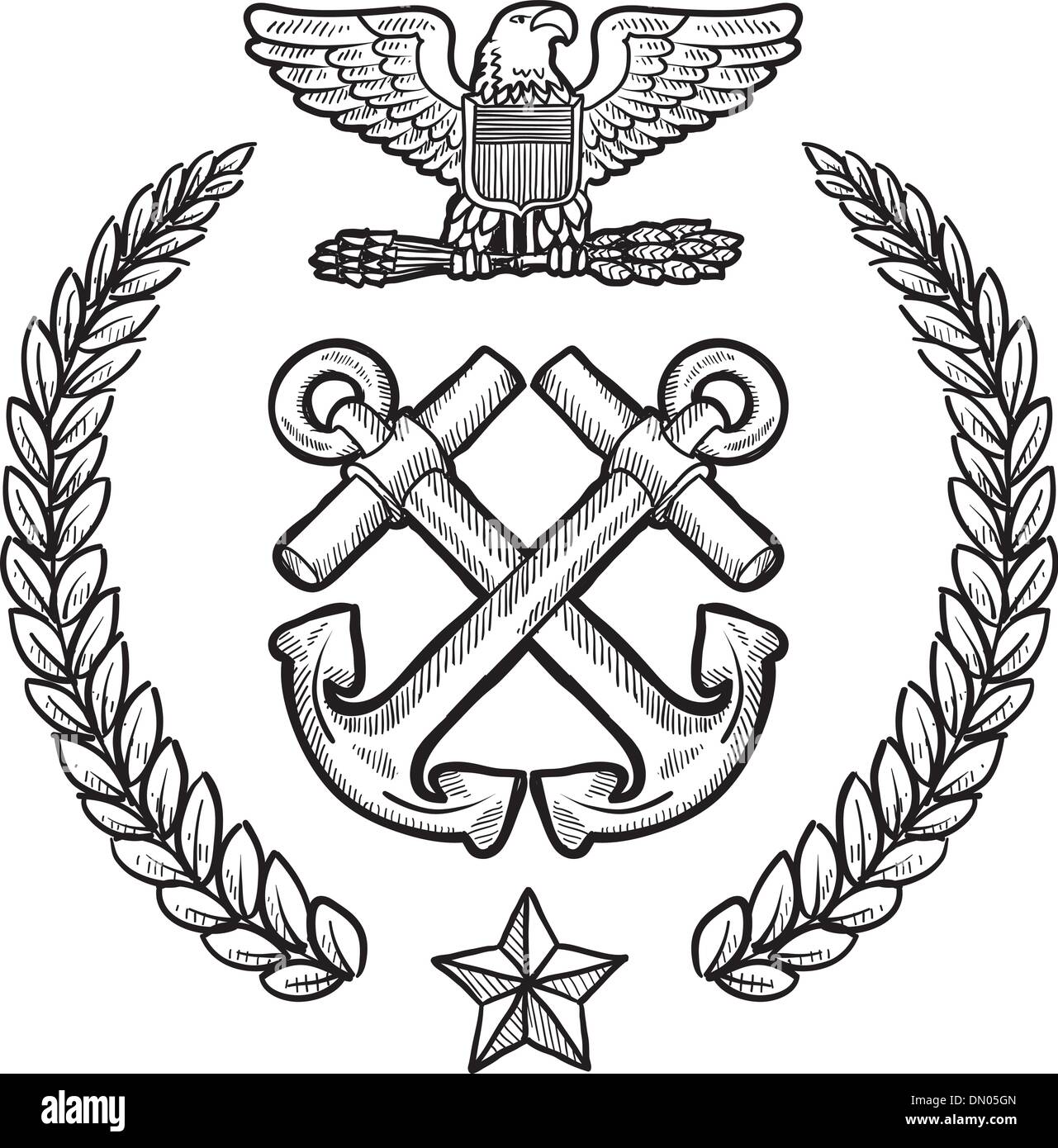Vecteur de l'US Navy insignia Illustration de Vecteur