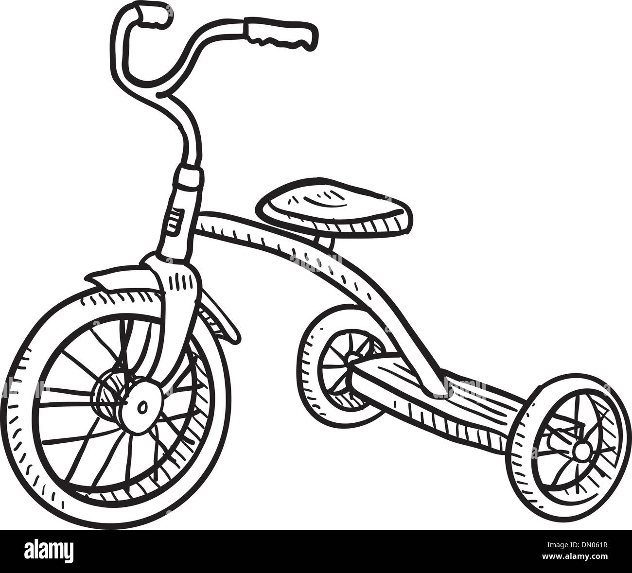 Croquis de tricycle Illustration de Vecteur