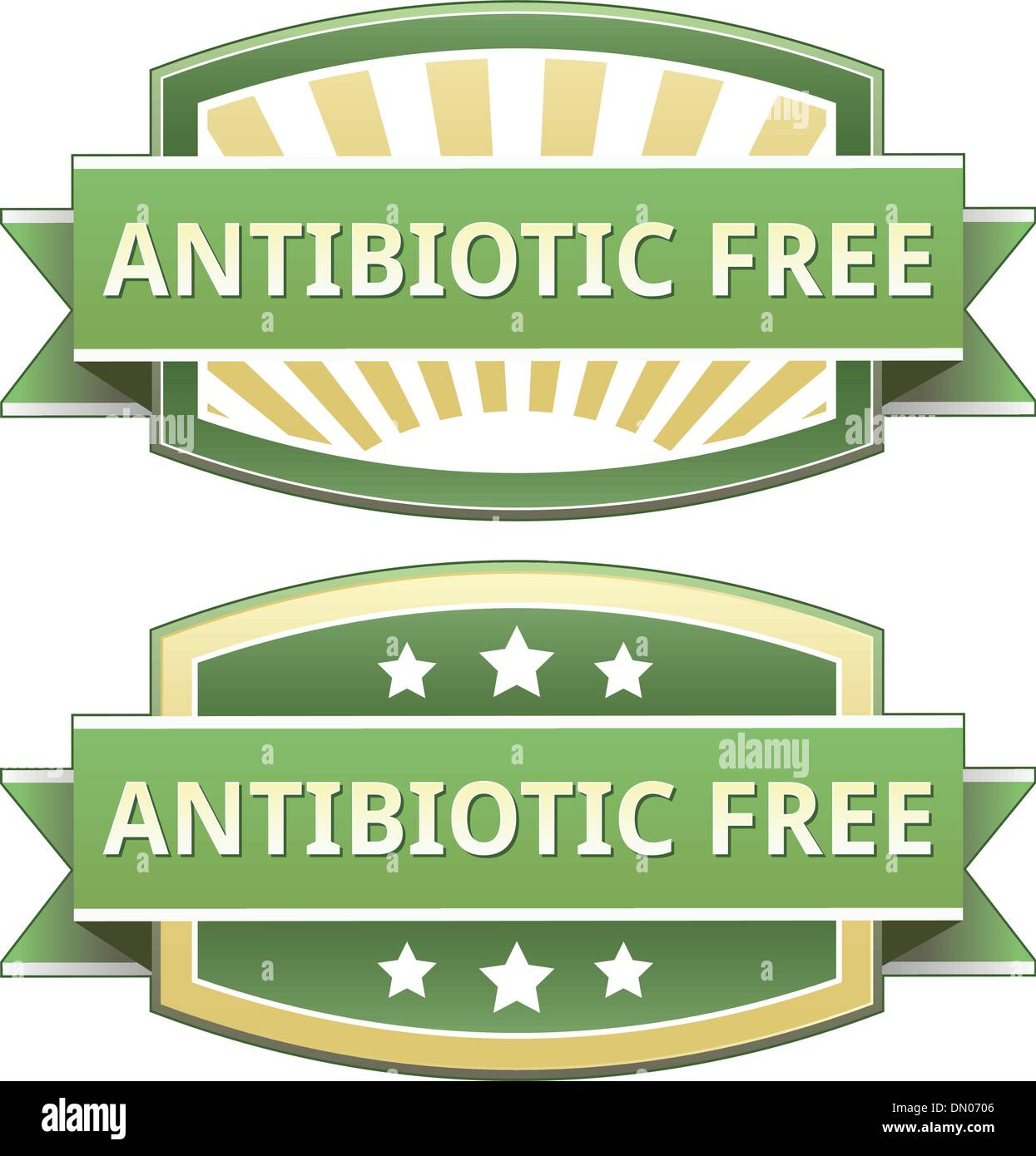 L'étiquette de l'antibiotique Illustration de Vecteur