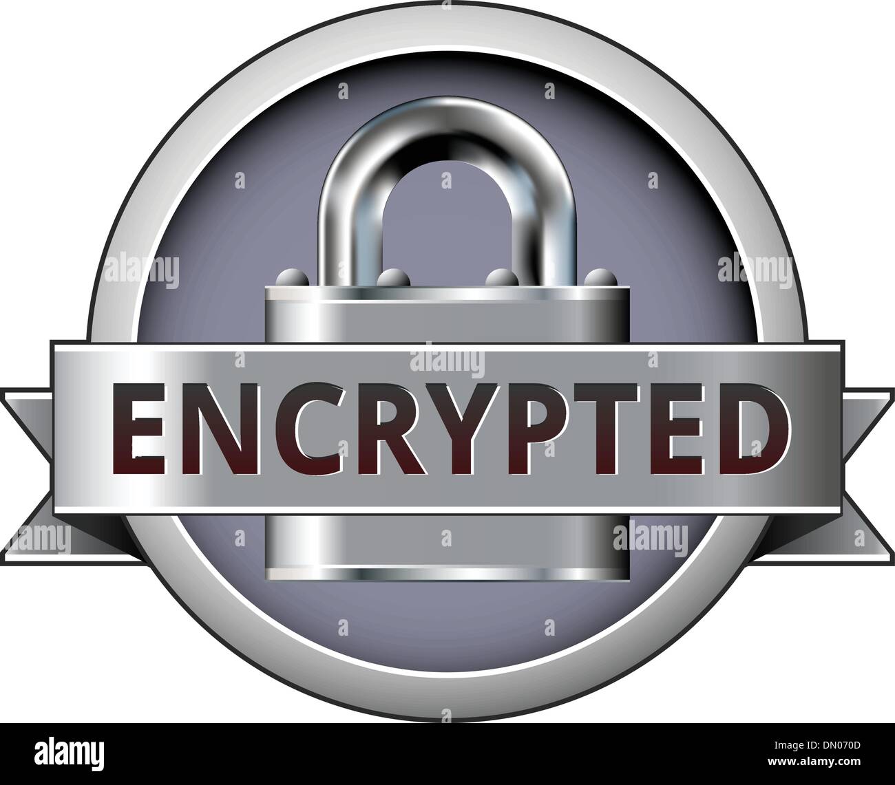 Badge de sécurité crypté vector Illustration de Vecteur