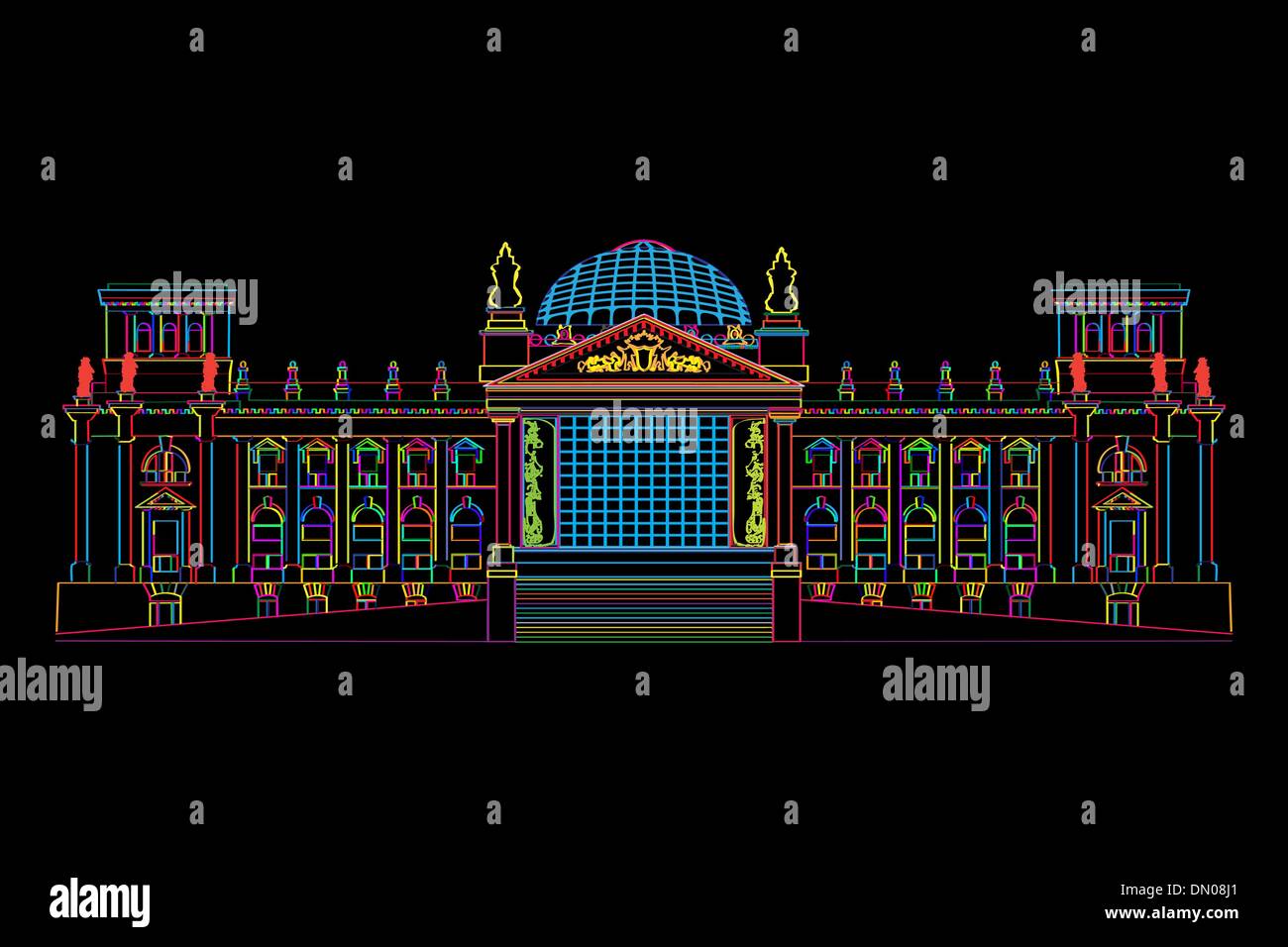 Reichstag graphique Illustration de Vecteur