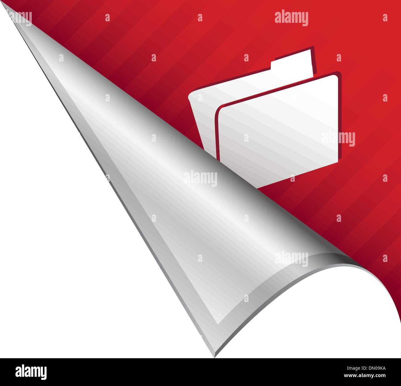 Au coin de dossier Illustration de Vecteur